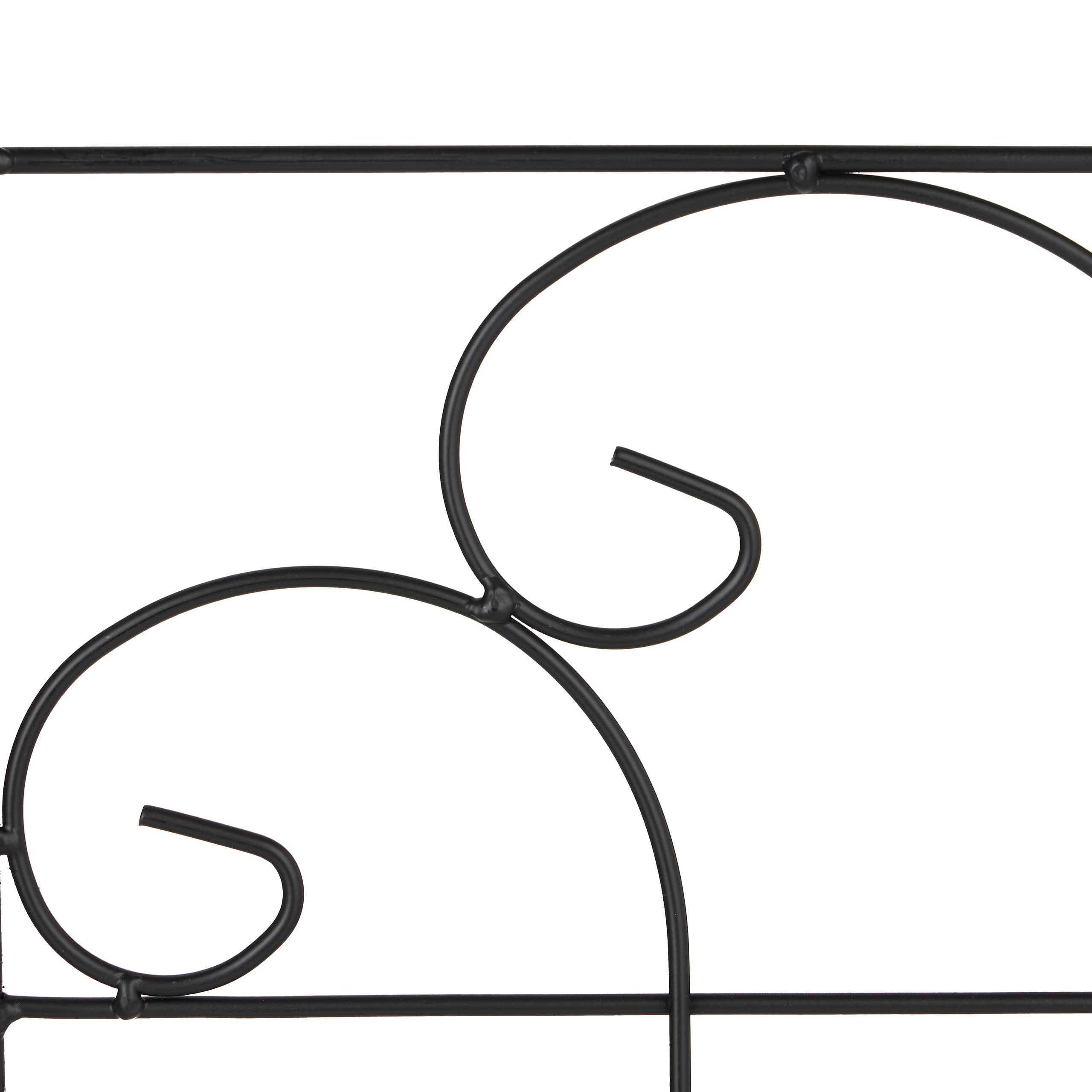 Relaxdays Soportes para Plantas, Set de 2, 180 x 50 cm, Metal, Enrejado para Trepadoras, Autónomos, con Estacas, Negro