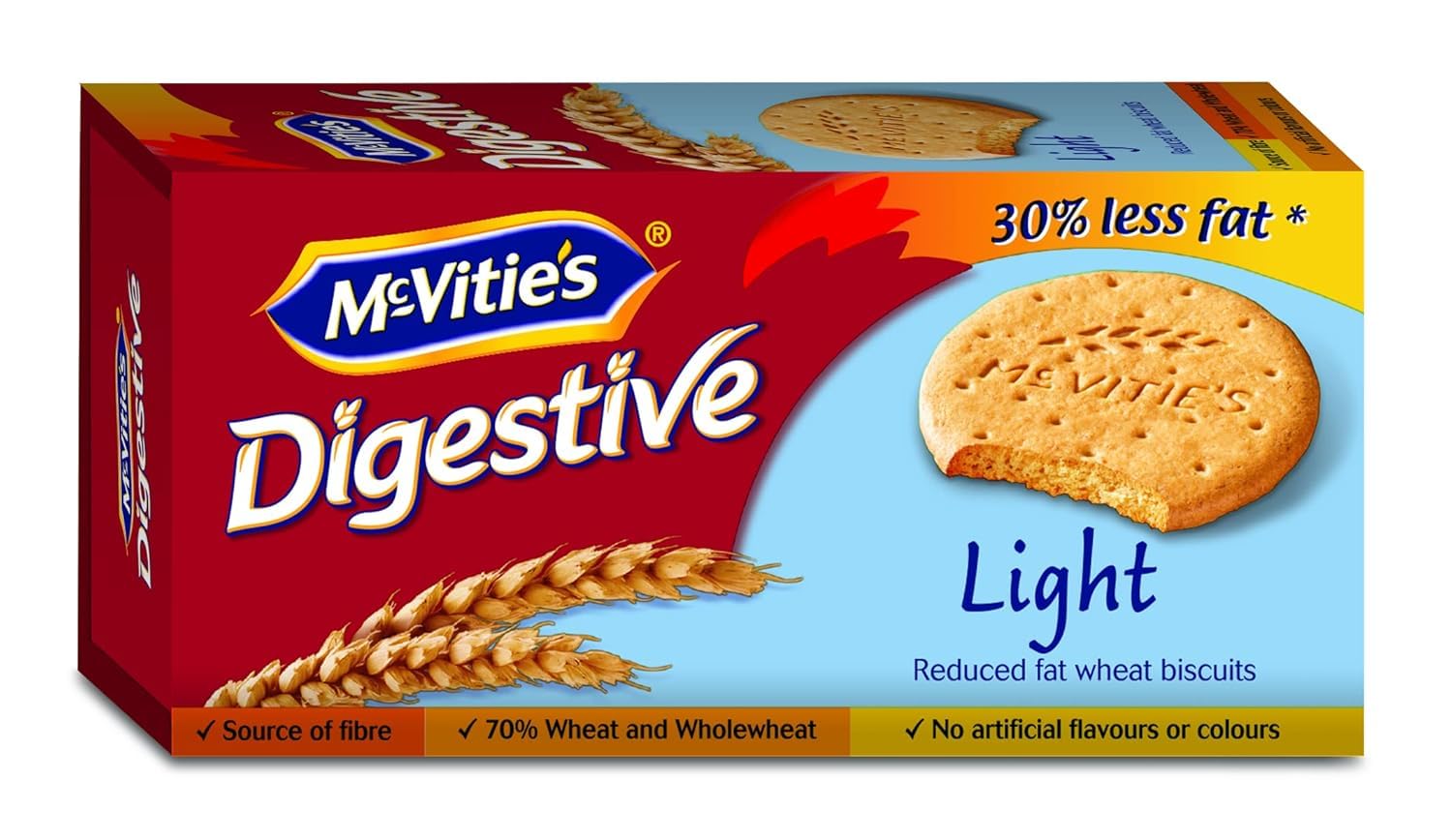 McVities Digestive Light, Reduced Fat Wheat Biscuits, 30% Less Fat, 70% Wheat, No Artificial Flavours or Colours, Goog Source of Fibre 200g (Imported) (B0DHSQNYSM) Amazon Price History, Amazon Price Tracker