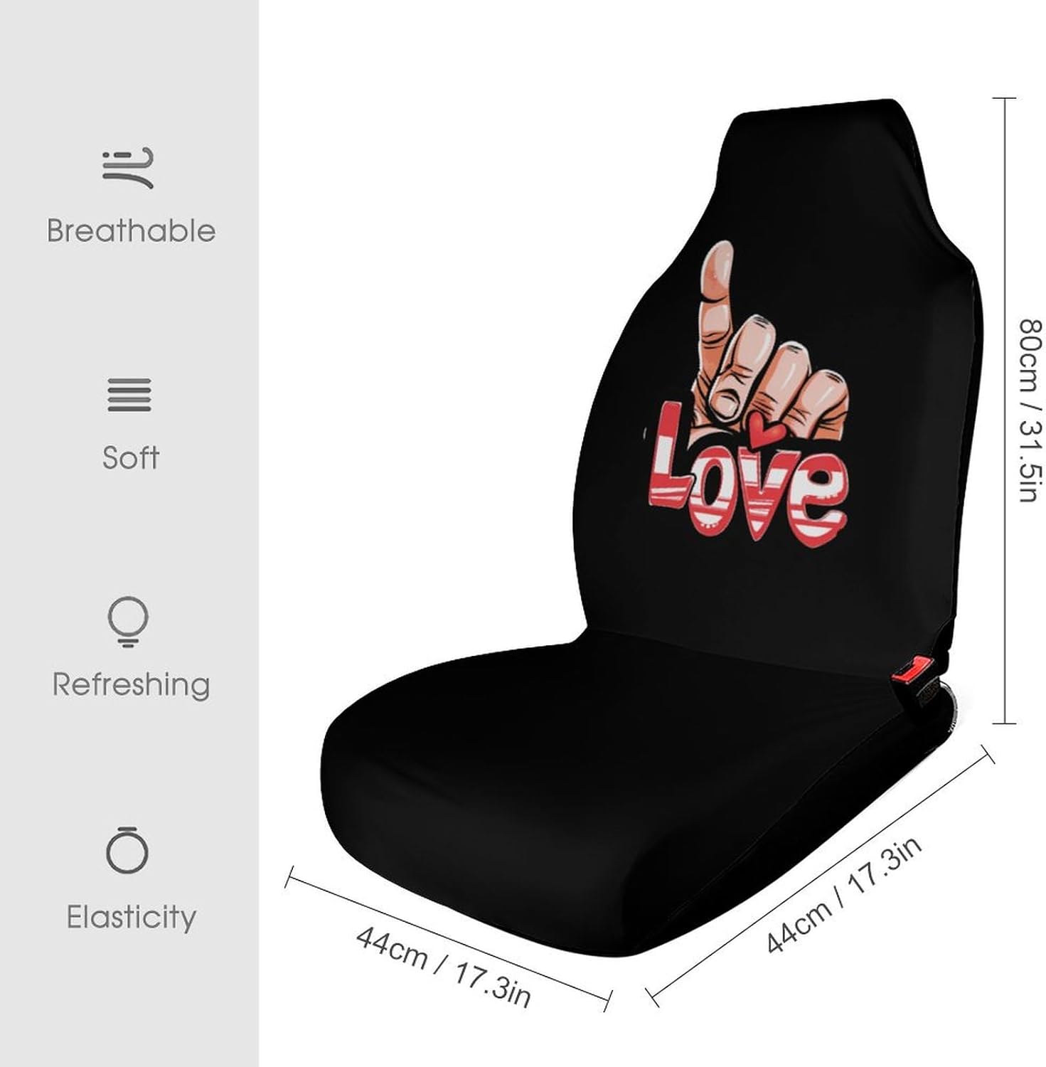 Be Kind Sign Language Love Car Seat Covers Automotive Seat Covers Car Seat Protector Auto Front Seats Protector for Most Cars 2PCS