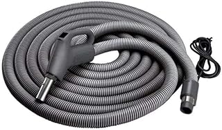 Broan-NuTone CH515 Current-Carrying Crush-Proof Central Vacuum Hose with Swivel Handle, 30' Long, 1.38" Inner Hose Diameter, Dark Gray