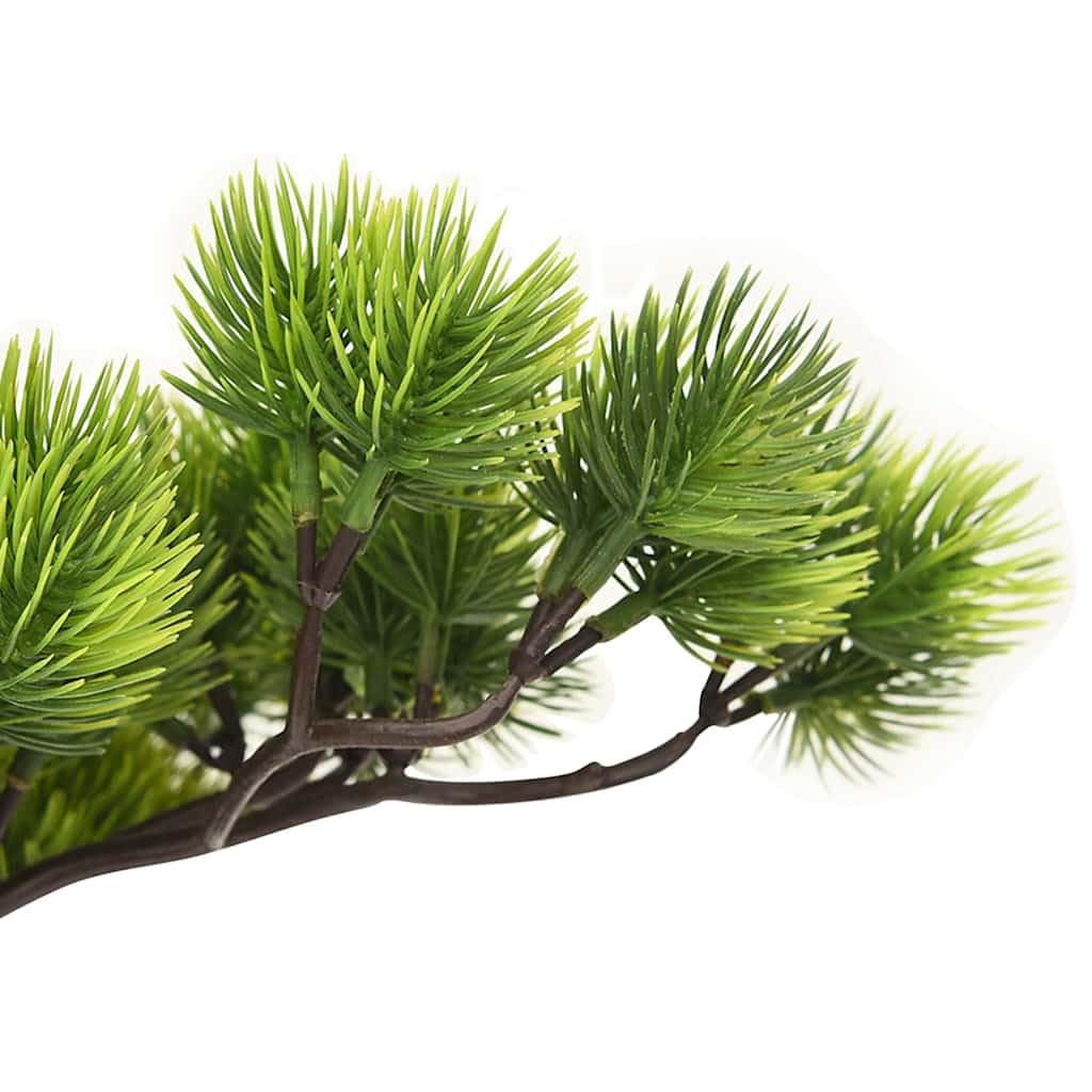 Künstlicher Bonsai Pinus mit Topf 60 cm grün Kunststoff naturgetreu für Wohnzimmer Büro Schlafzimmer Dekoration Pflegeleichte Indoor Outdoor Pflanzen