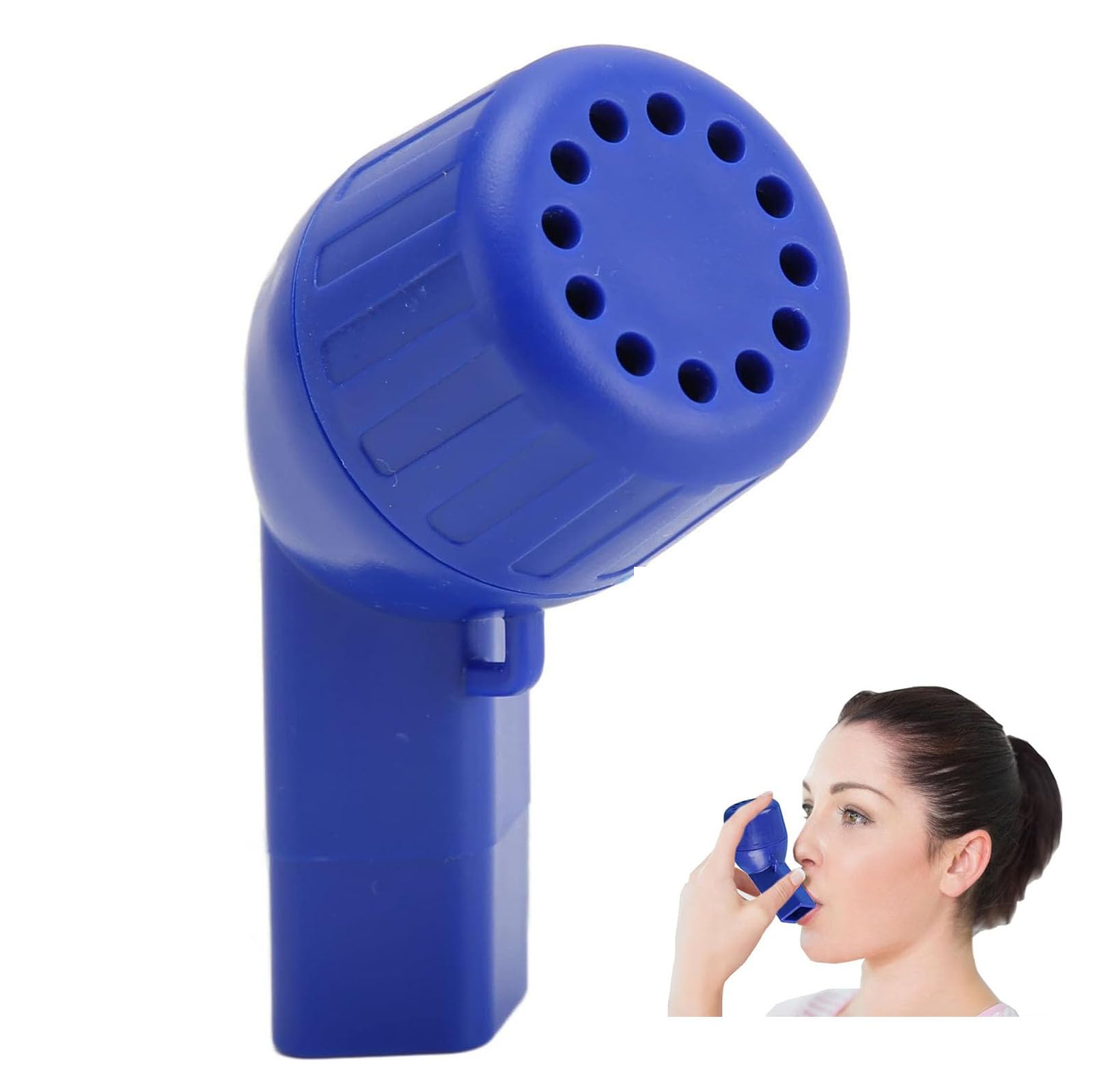 Breathing Exercise Device - Professional Lung Trainer with Adjustable Resistance for Improved Lung Capacity & Respiratory Strength - Portable Breathing Exerciser for Athletes, Singers & COPD Patients