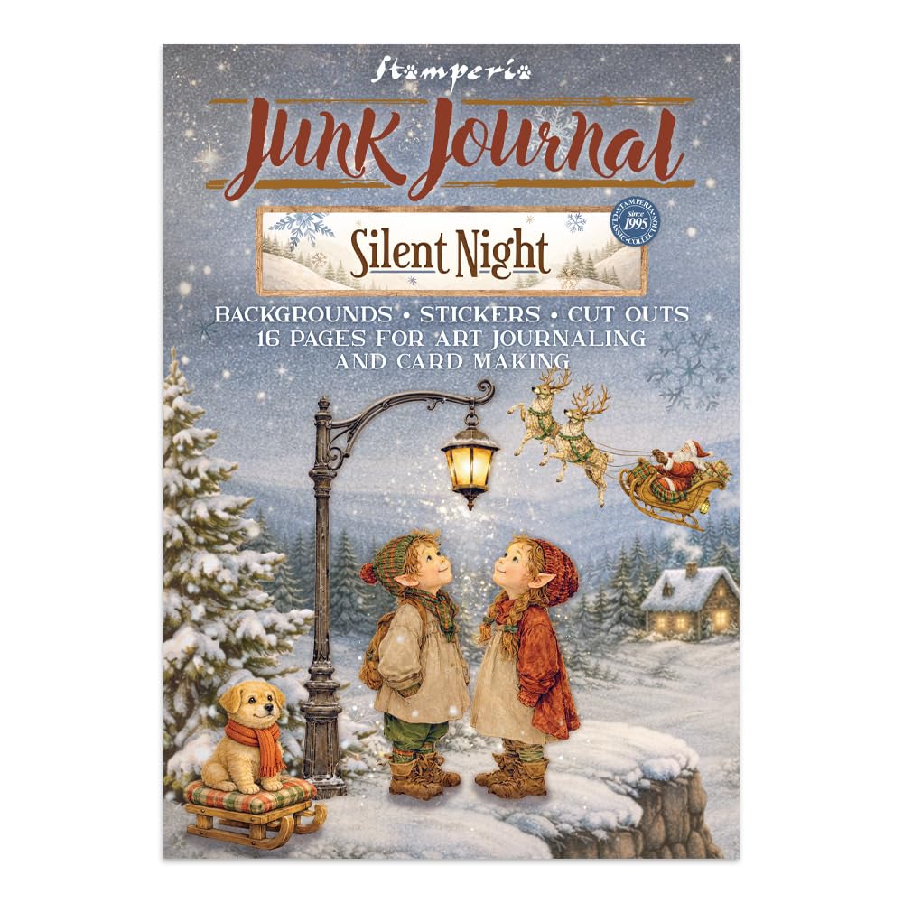 Stamperia - Junk Journal Stickers, Die-Cuts and Backgrounds for Scrapbooks, Albums, Card Making and More, Perfect for Hobbies and Craft (Silent Night)