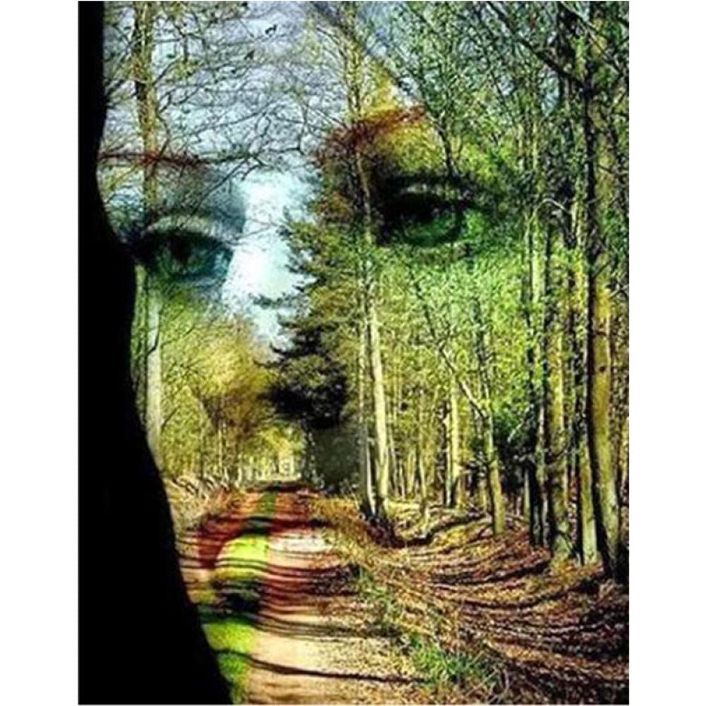 Cross Stitch Kits for Adults Beginners Pre-Printed Easy Funny Pattern UK Female face 11ct DIY Embroidery Crafts for Needle Point Starter Kit Home Decor Wedding Gift（16×20inch)