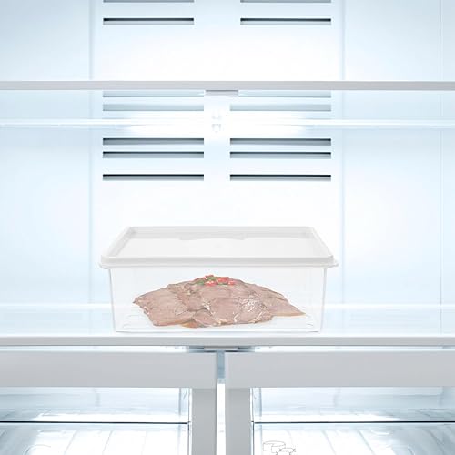 Miniatura 8 de Kichvoe Tocino de plástico con tapas 7.9* 5.3 pulgadas herméticos cortes en frío contenedores de almacenamiento de queso para refrigeradores