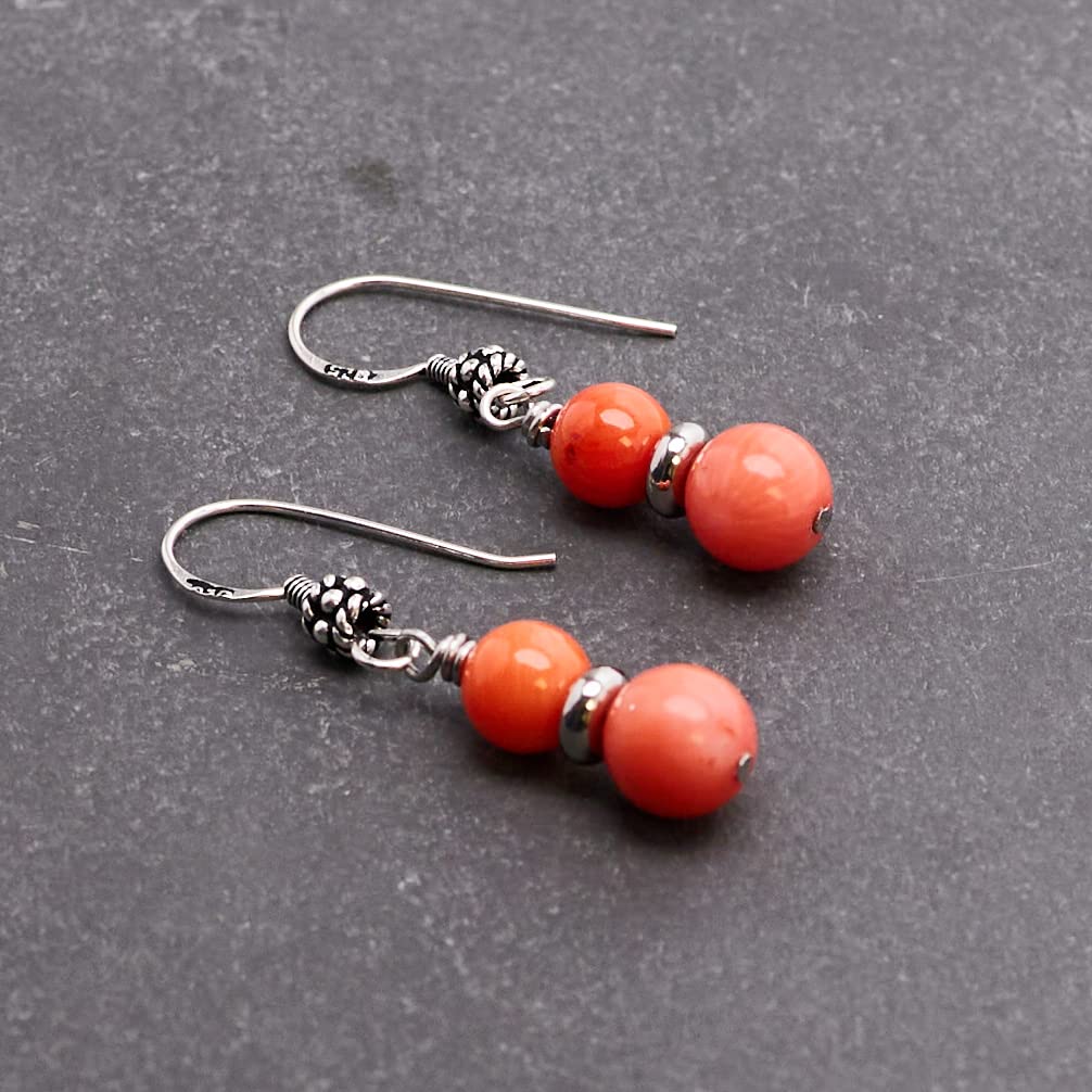 Orecchini da donna fatti a Mano con Doppia ietra preziosa e orecchini pendenti in argento sterling - Idee regalo per le donne