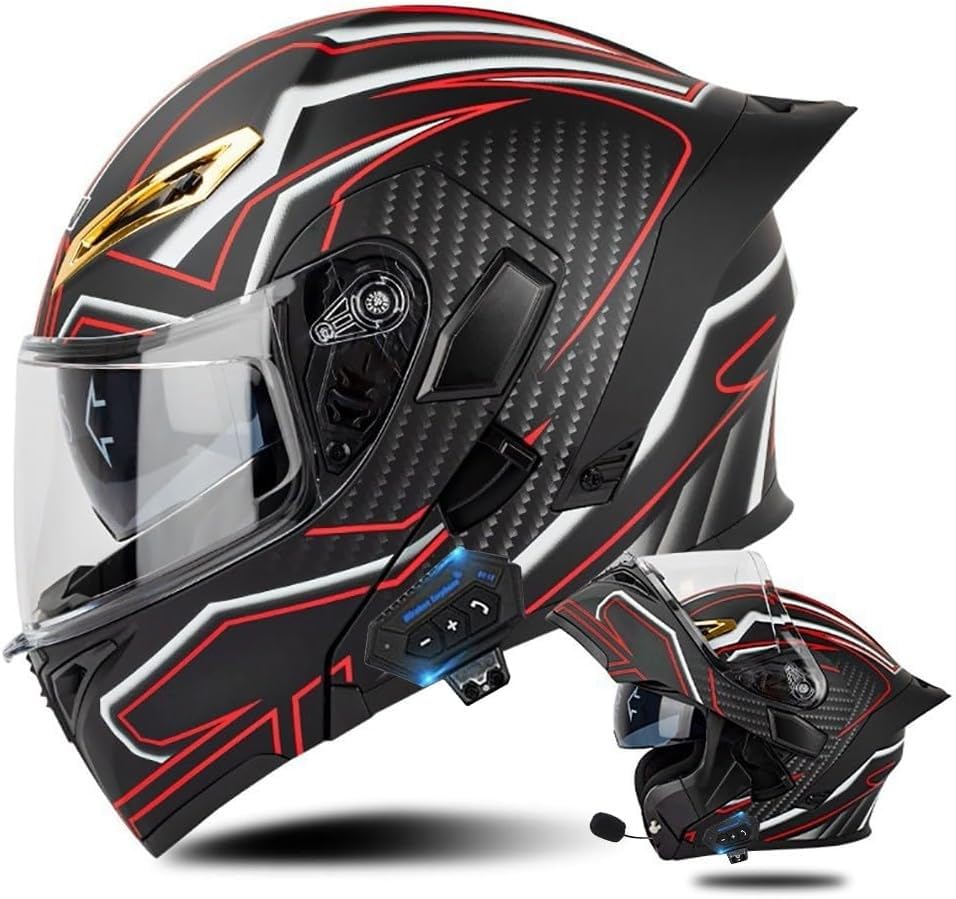 Casque de moto modulable Bluetooth pour rouler sans buée ni bruit