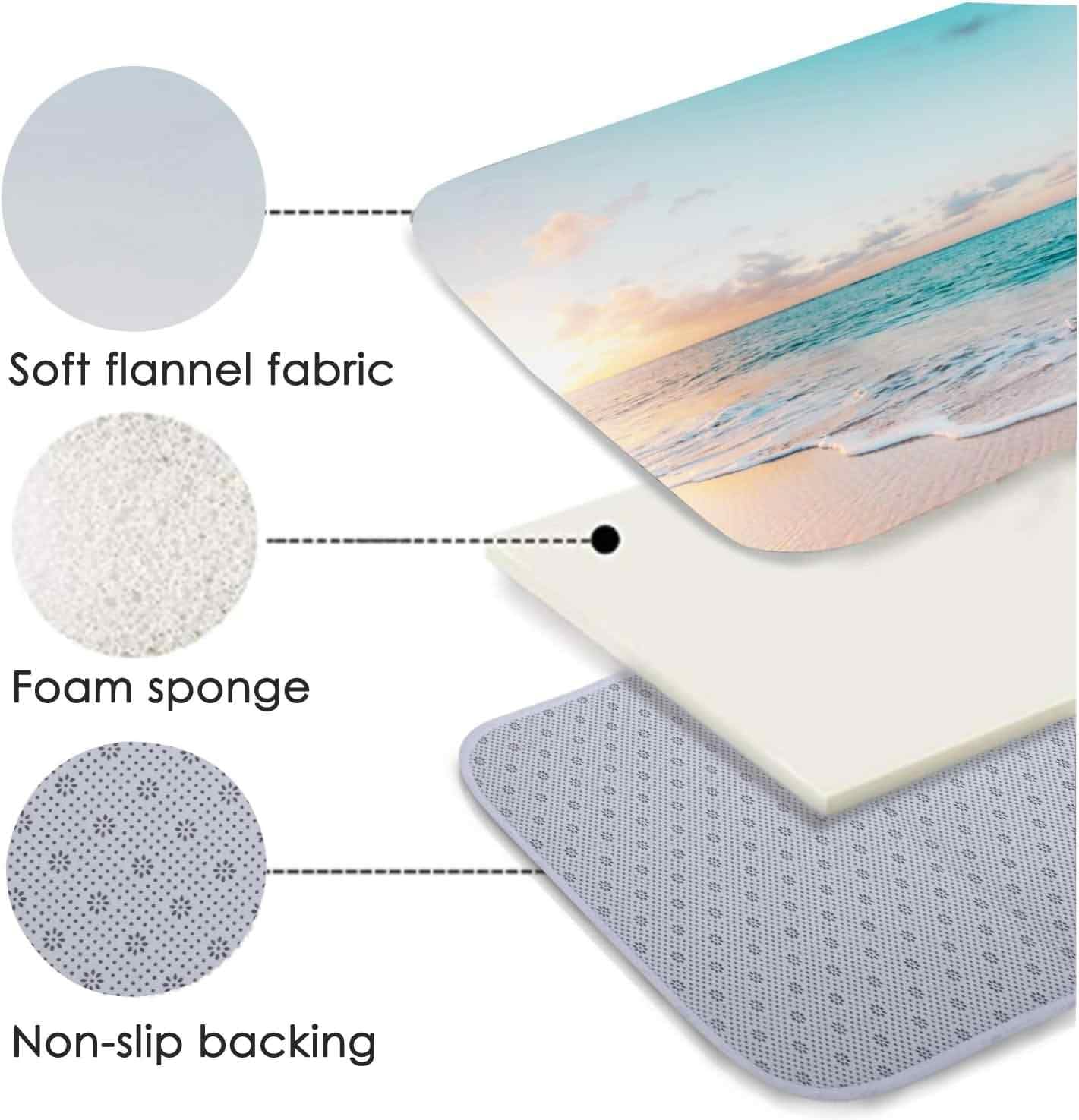 CEVAN ドアマットとランナー 小型 屋内 足 かわいい 漫画 ノンスリップ 下敷き トイレ ソフト フランネル 表面、カスタマイ