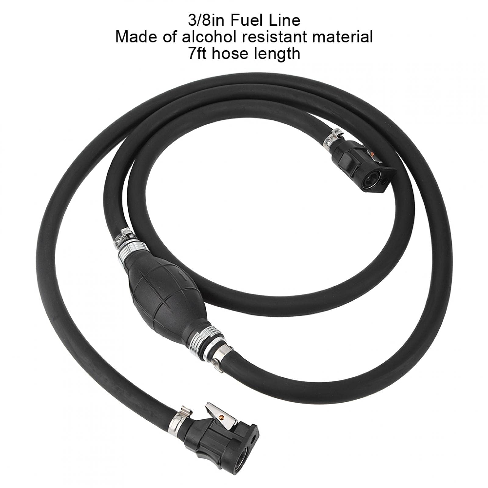 Conjunto de línea de gas combustible marino, Marine Johnson 3/8 pulg., Motor de barco, conjunto de línea de manguera de gas combustible, conector de bombilla de imprimación, tubería de gas marino