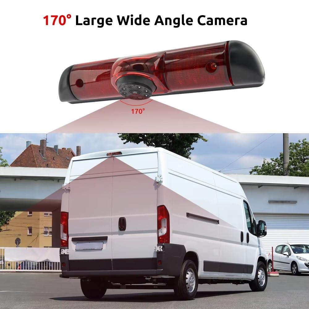 Rückfahrkamera Für Peugeot Für Boxer 2006-2015 Auto Rückansicht Kamera CCD HD Bremse Licht 4,3 Zoll Monitor(A)