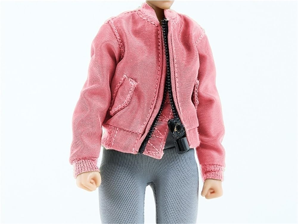 Vêtements femme 1/12 manteau rose miniature pour figurine 15 cm