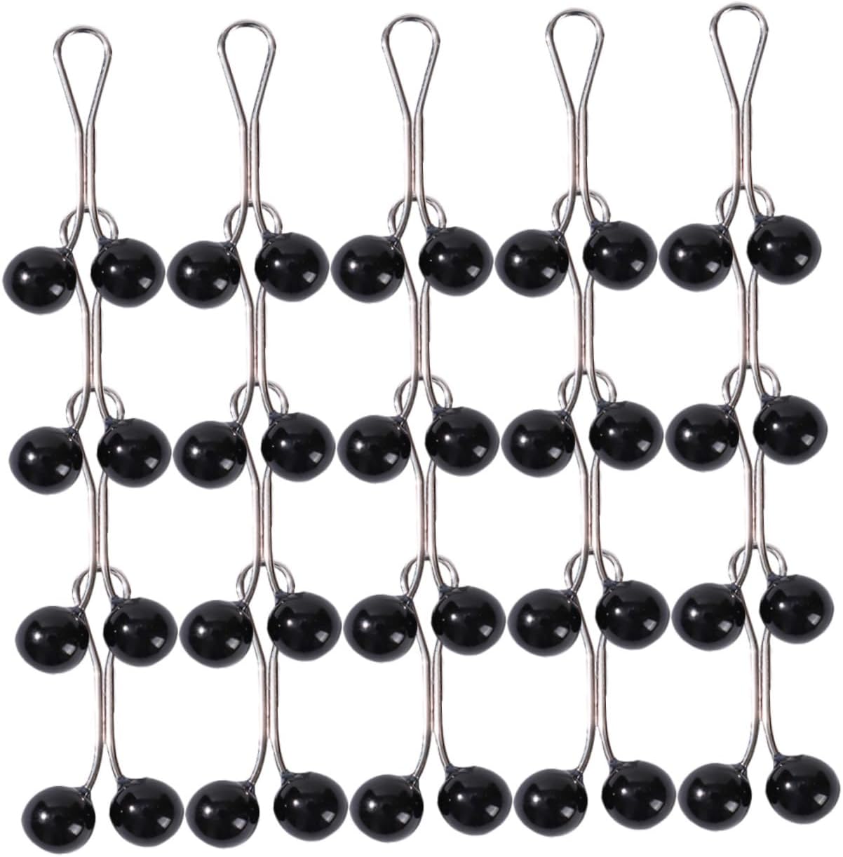 Veemoon 24pcs Pearl Clip Hijab Scarf Shawl Pin Backings for Women Professional Portable Hijab Clip Reusable Scarf Accessory