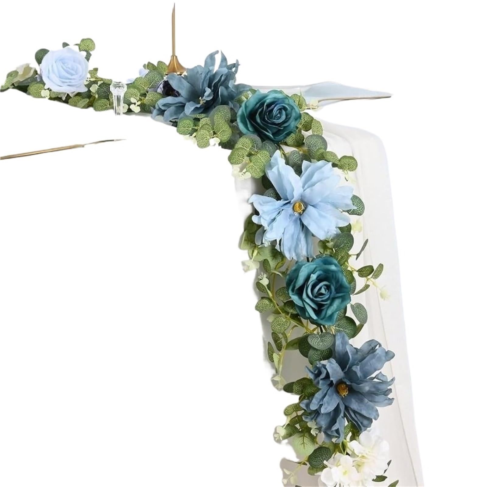 LuoAXINN Artificial Rose Vine Blue Artificial Rose Flower Vine