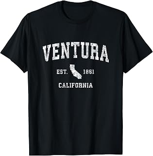 Ventura California CA Vintage Athletic Sports Design T-Shirt