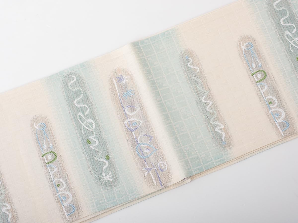 Amazon.co.jp: 西陣織 三幸織物謹製 正絹袋帯 全季節軽量帯 おぼろ  