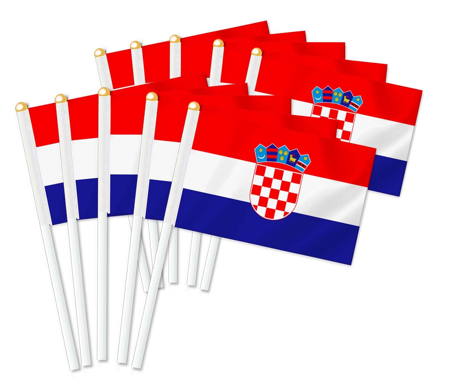 25 PCS Croatia Handheld Flag,Croatian Decor Hand Held Flags,Decoration Banner — image 1