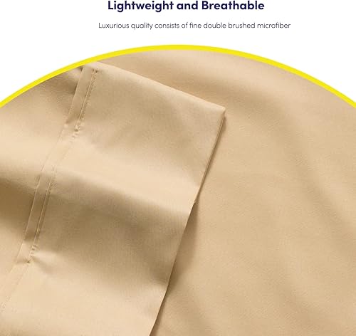 Miniatura 6 de Sweet Home Collection Juego de sábanas de 6 piezas de 1,500 hilos de microfibra con bolsillos profundos y fundas de almohada extra, paquete