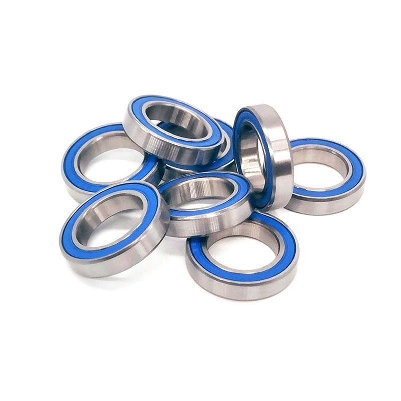 Cuscinetti a sfere a gola profonda 10 pezzi 6802 2RS cuscinetto 15x24x5 mm parti di riparazione perno bicicletta 6802 2RS cuscinetti a sfera 6802-2RS blu sigillato