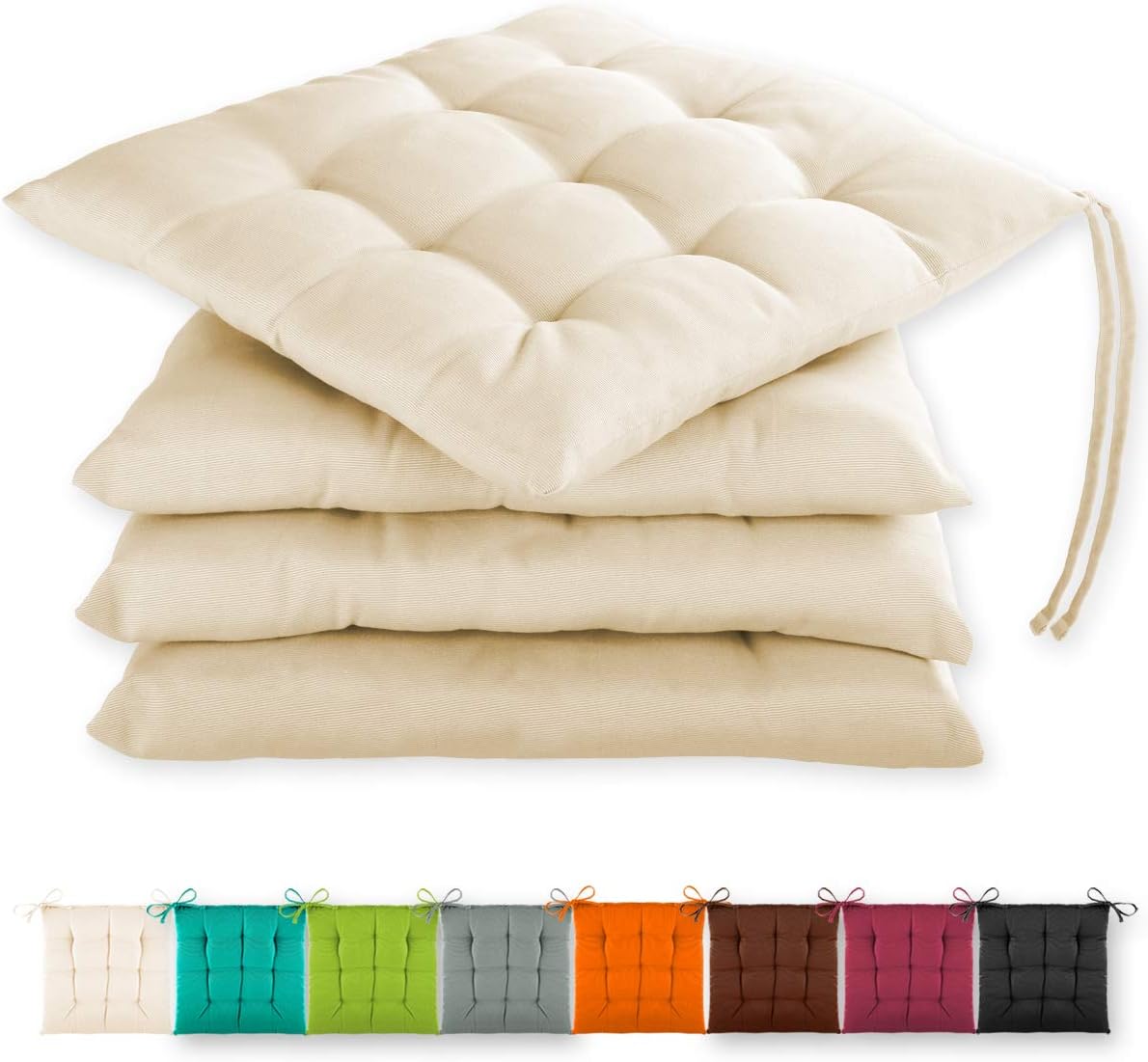 Amazon.de sunnypillow 4er Set Stuhlkissen mit Klettverschluss