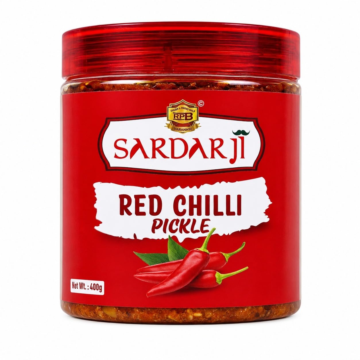 Sardarji Handmade Red Chilli Pickle 400g – Traditional Lal Mirch Achar | Original Recipe | No Added Colours-image-48