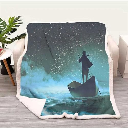 Miniatura 9 de Forest Cobijas Calientes para Invierno - Manta decorativa de otoño para sofá, cama, sofá, silla, tamaño individual, 59 x 70.8 pulgadas