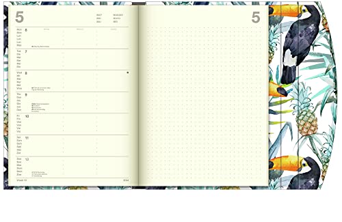 Jungle 2024 Diary Book Calendar Pocket Calendar 16 x 22: Magneto Diary, White - Image 4