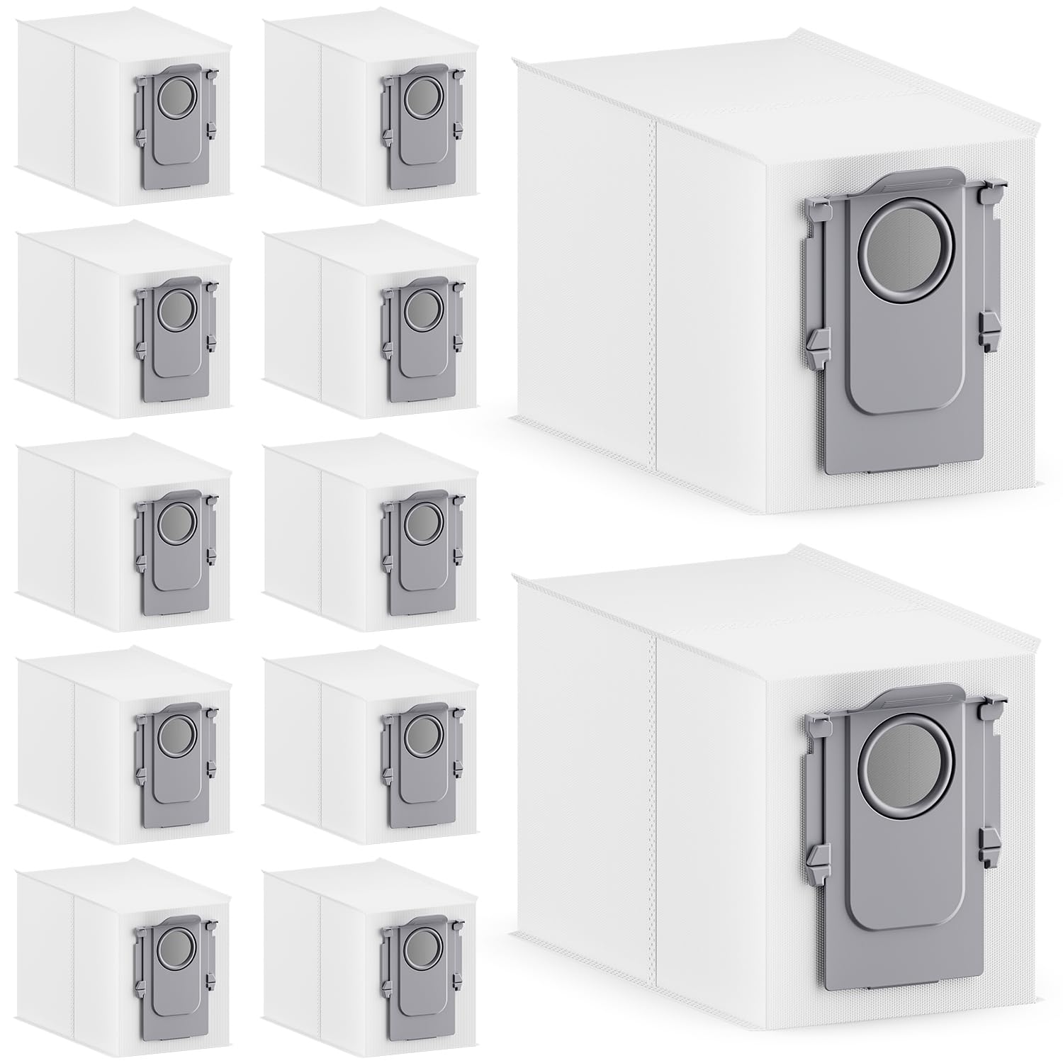 Photo 1 of 12 Packs Dust Bag Replacement for Robo-rock S8 MaxV Ultra, S8 Max Ultra Robot Vacuum Cleaner Accessories, 3.6L Large Capacity Leak-Proof Vacuum Bags, 12 Packs