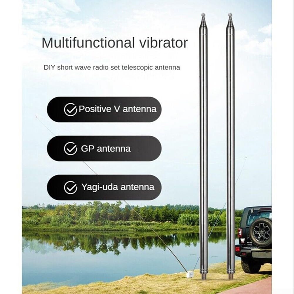 4 antenne telescopiche da 5,6 m, 14 sezioni, estensibile, radio a onde corte, con filettatura M10, per fai da te per antenna GP amatoriale wireless