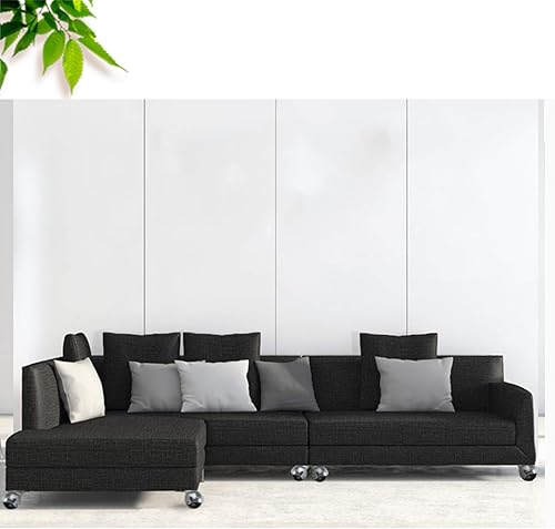 Miniatura 3 de LUNEZY Ruedas giratorias, ruedas de bola para muebles, ruedas de vástago roscado, ruedas de repuesto TPR, para sofá, silla, gabinete, cama, mesa de