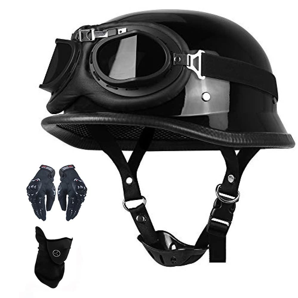 Amazon.com: Adults Retro Half Shell Helmet+Goggles+Gloves, Vintage 