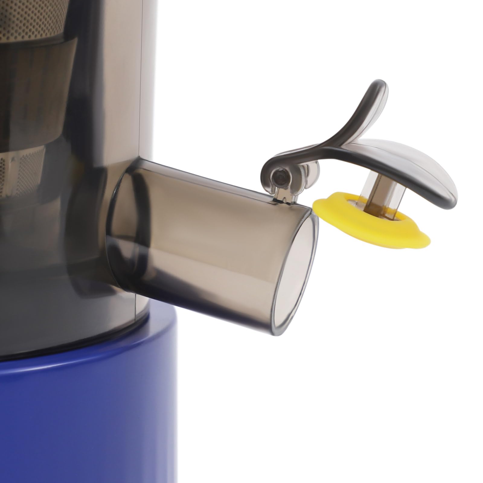 Slow Juicer Exprimidor, 800 W, 500 ml, en espiral, con caracol de 48 rpm, orificio de llenado de 8 cm, máquina exprimidora para función inversa, granadas, manzanas, naranjas (azul)