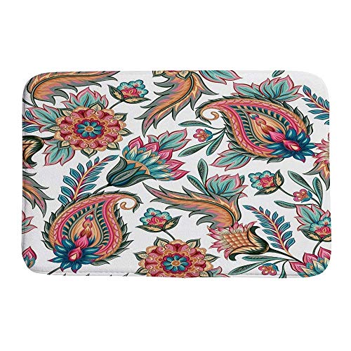 Tapis de salle de bain absorbant et antidérapant lavable en machine style rétro - 2