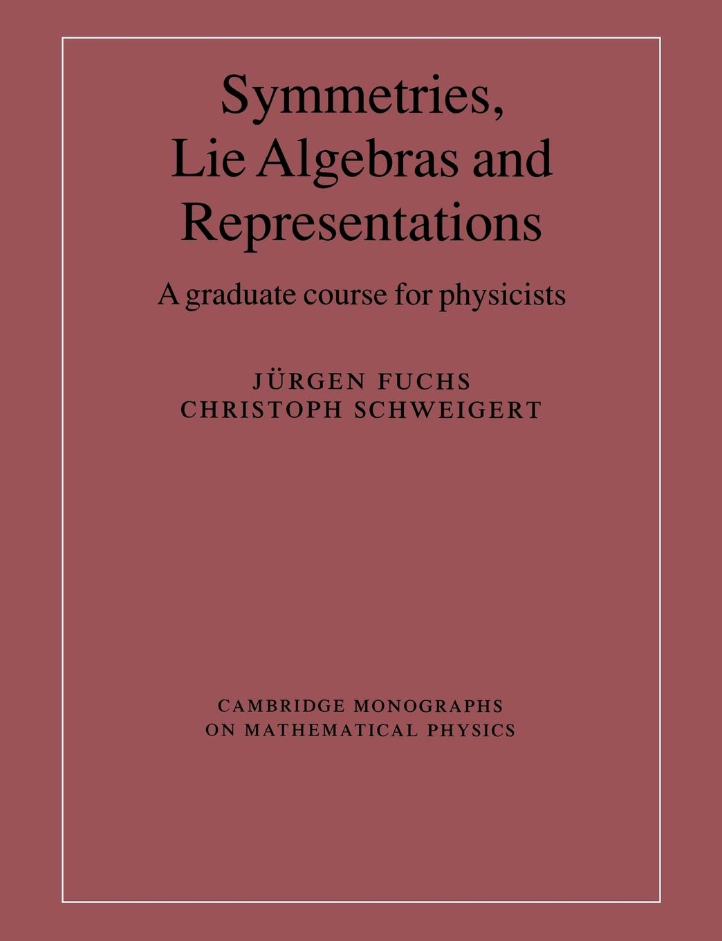 Symmetries Lie Algebras  Represen A Graduate  by Christoph  Schweigert PAPERBACK