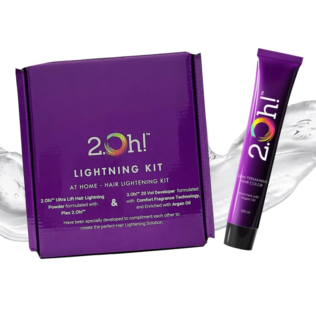 2.Oh! Italian- Clear Gloss DIY Kit | Semi Permanent Hair Gloss + Hair Bleach for Hair Color | High Shine Gloss | Smooth Silky Hair | Enriched with Argan Oil-image-49