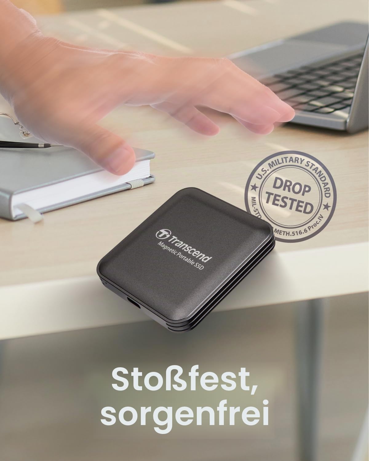 Transcend ESD420G 4TB USB 3.2 Gen2 20Gbps USB-C Magsafe External SSD 4K ProRes Record for iPhone 17, 16, 15 TS4TESD420G