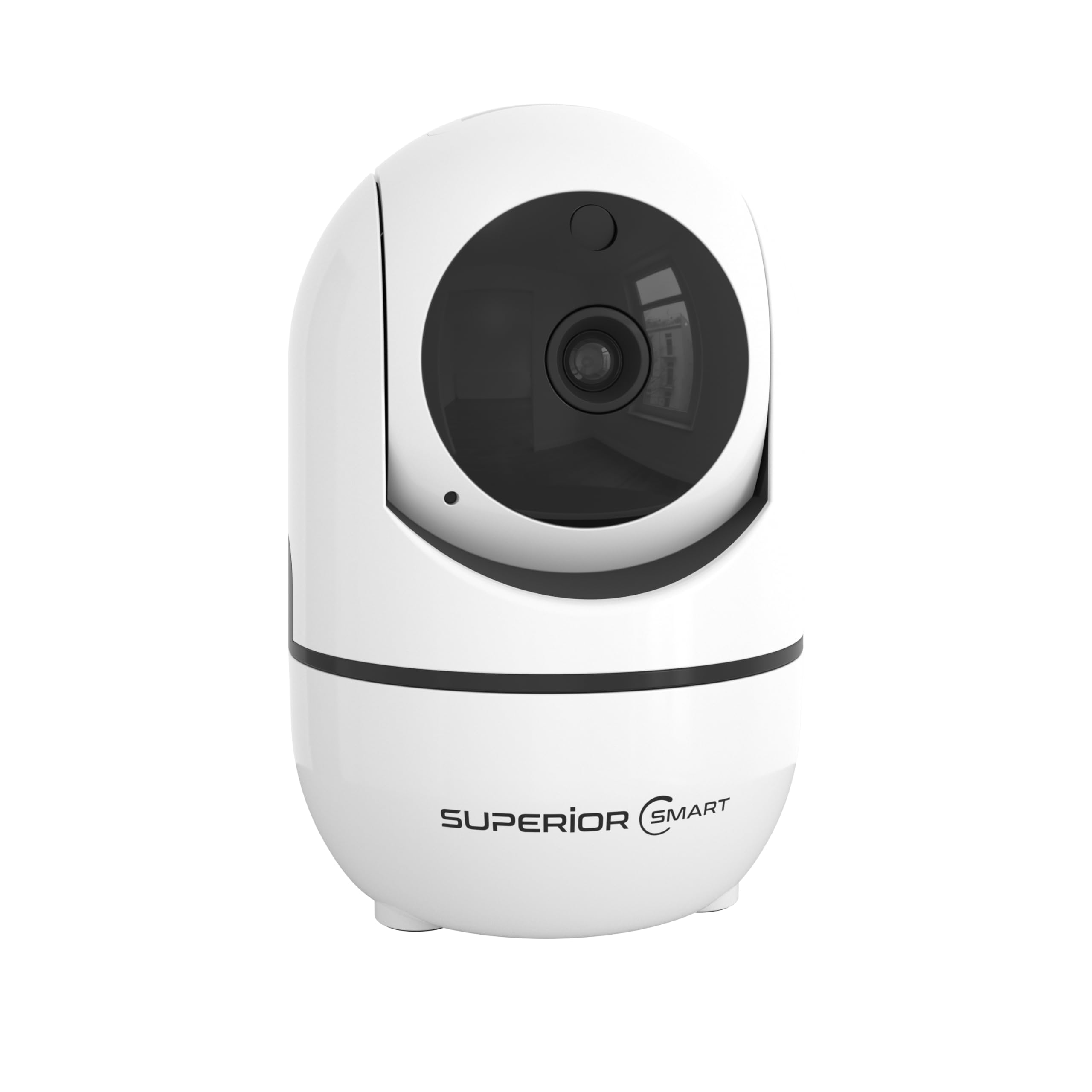 Superior Electronics iCM001 Télécamenre WiFi de Surveillance d'intérieur HD 720p 2,4 GHz avec Vision Nocturne et Audio bidirectionnel – Interception de mouvements – Zoom Manuel – Rotation 360° Blanc