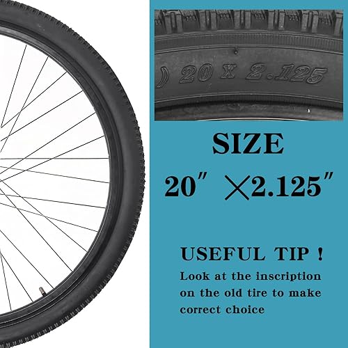 Miniatura 4 de Paquete de 2 neumáticos de bicicleta de 1416"18"20"26"x2.125" con o sin tubos interiores 14161820x1.751.952.125 AV 1.260 in válvulas Schrader para