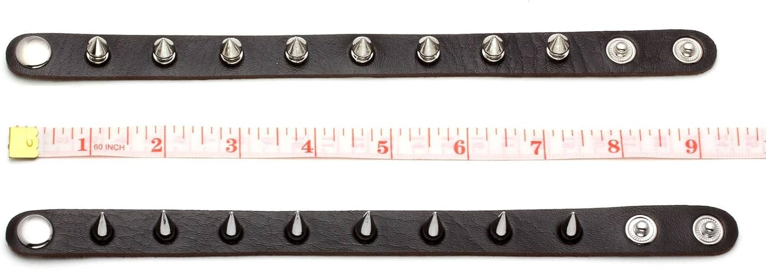 MILAKOO Men Punk Leather Bracelet Spike Cuff Wrap Bracelets Wristband for Women - Image 8