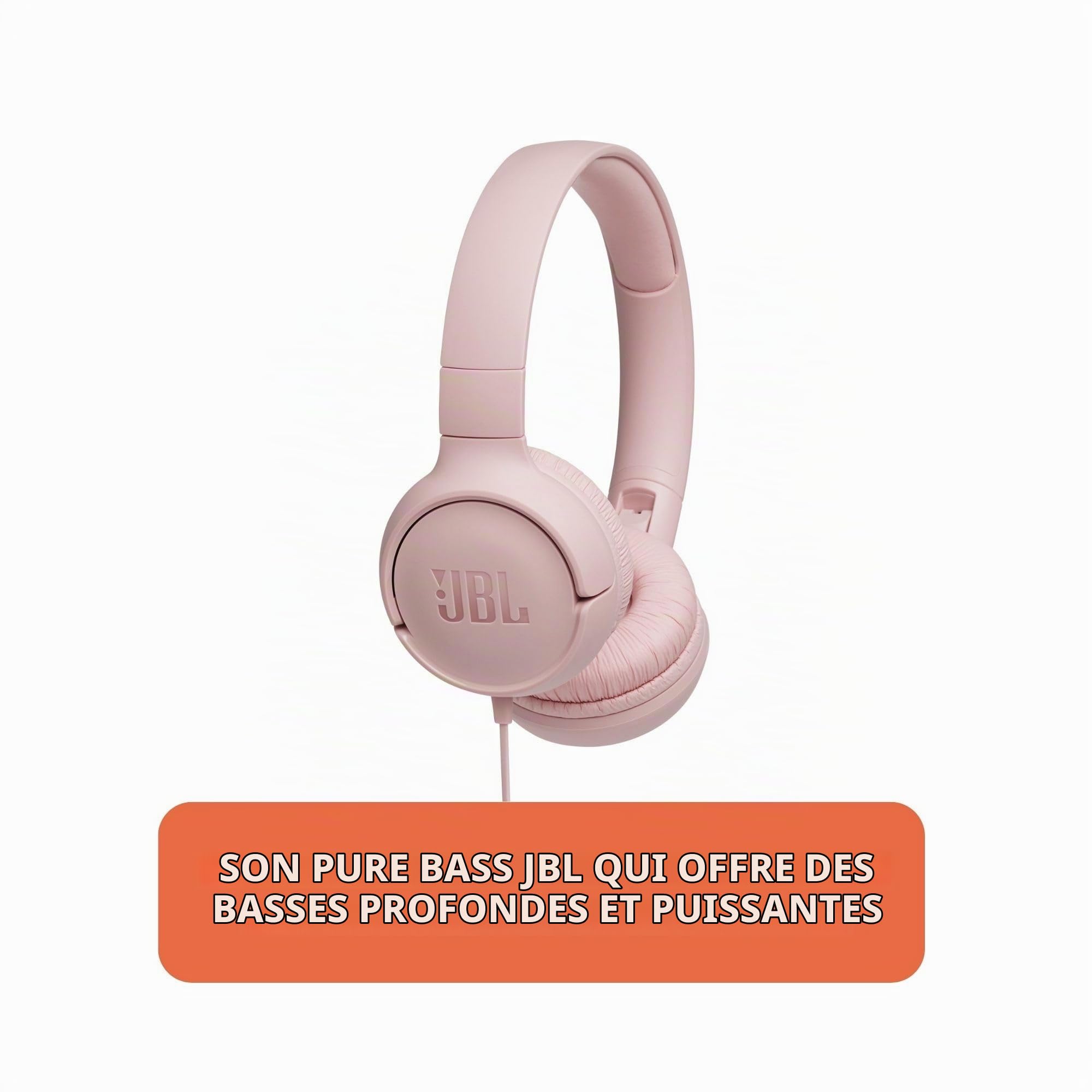 JBL TUNE 500 Casque audio filaire Rose