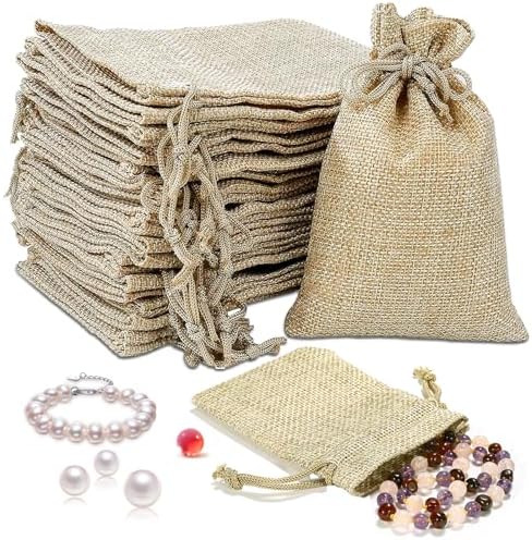 12 Sacchetti Di Iuta 20x30cm Con Coulisse - Per Regali, Matrimoni E Calendario Dell'Avvento - Foto 2
