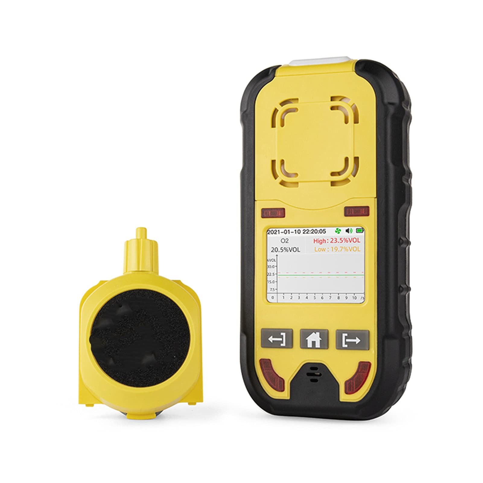 Monitor de calidad del aire profesional Bomba del medidor de gas de detector de gas múltiple O2 H2S CO LEL 4 En 1 detector de fugas de monóxido de carbono de sulfuro de hidrógeno de oxígeno.(With pump