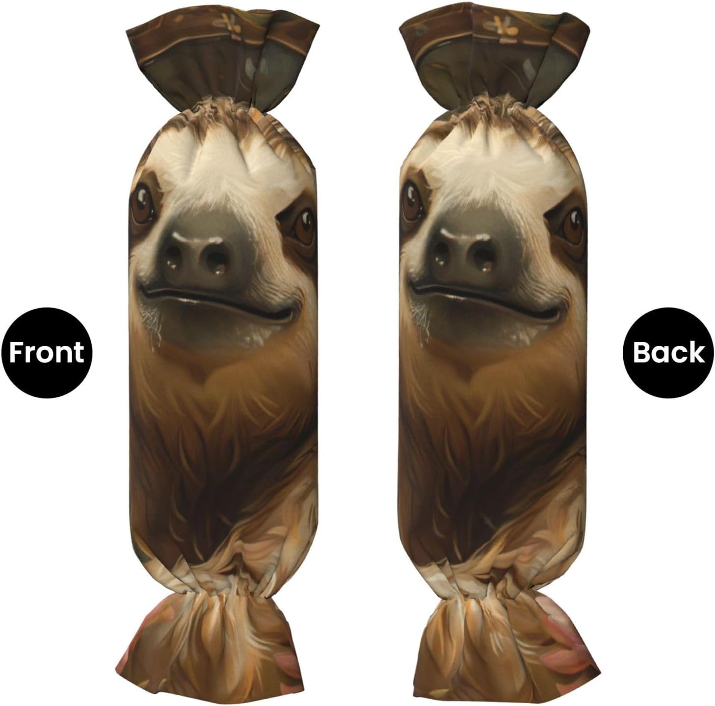 Cute Sloth Print Candy Cylindrical Comfortable Pillow Throw Pillows Home Decor Easy Maintenance