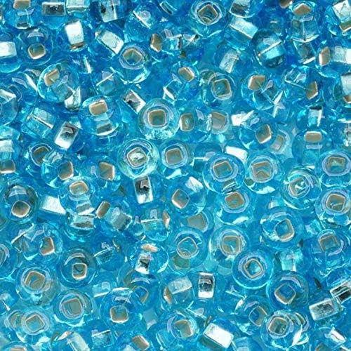 Jablonex Czech Glass Seed Beads Size 6/0 (1 Ounce) (Dark Aqua S/L, 6/0)