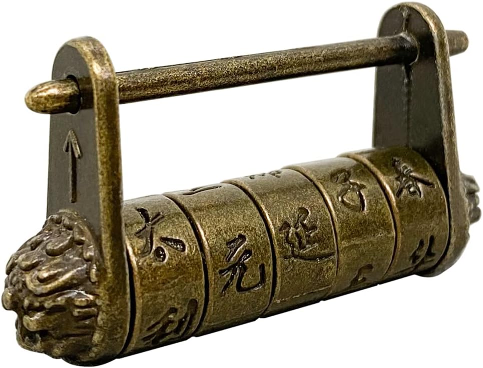 Mini Antique Butterfly Hasp Latch Lock, Bronze image 4