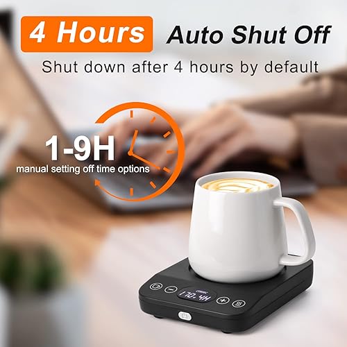 Miniatura 2 de Calentador de taza de café, calentador de café eléctrico para escritorio, oficina en casa, encendido y apagado automático, inducción por gravedad,
