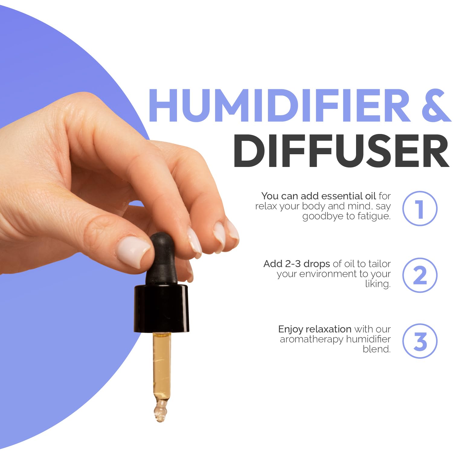 UFO - Humidificador de gotas de lluvia - Blanco - Humidificador de escritorio de aceite esencial para aromaterapia - Difusor de lámpara de escritorio de hongos con aceite de aroma 5