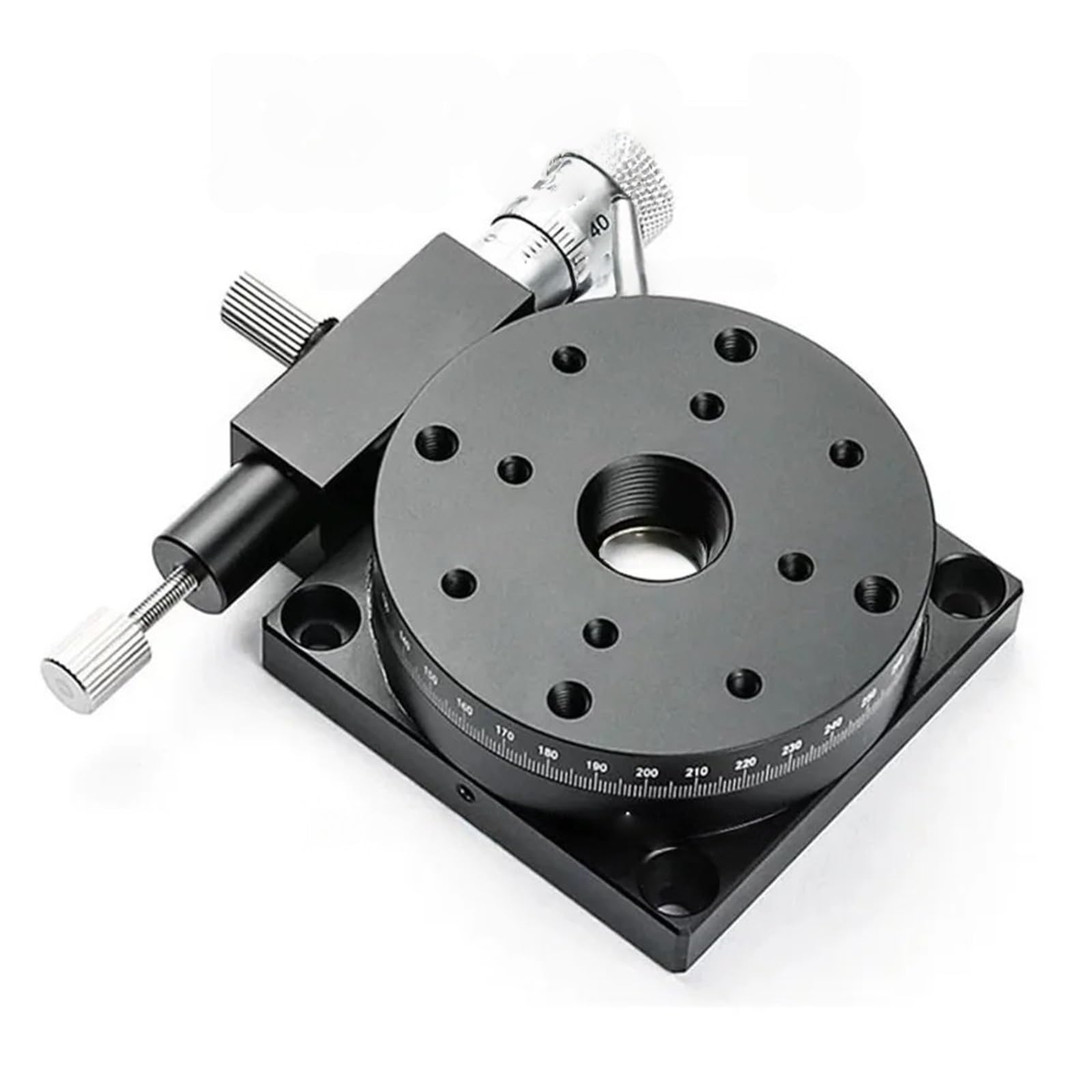 MYXJGNAIY Rotating Platform Suitable for R-axis Displacement Table 360 °Angle Fine-Tuning Indexing Disc Manual Optical Slide RS/RSP(RS60-R)