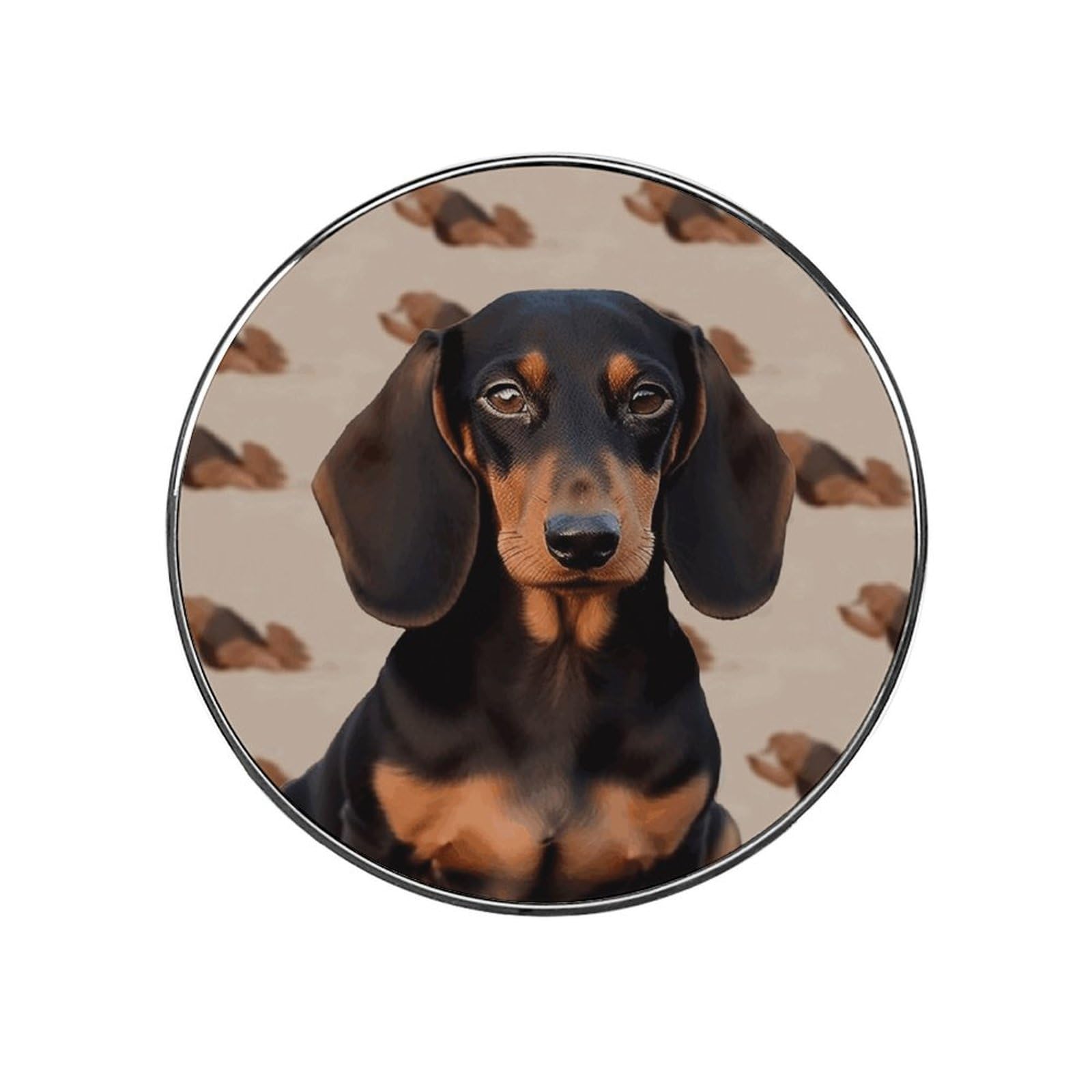 Refrigerator Magnet Dachshund Dog Printing Fridge Magnet Alloy Material,Fun Personalized Refrigerator Sticker Round Decorative Magnet for Whiteboard Kitchen Locker