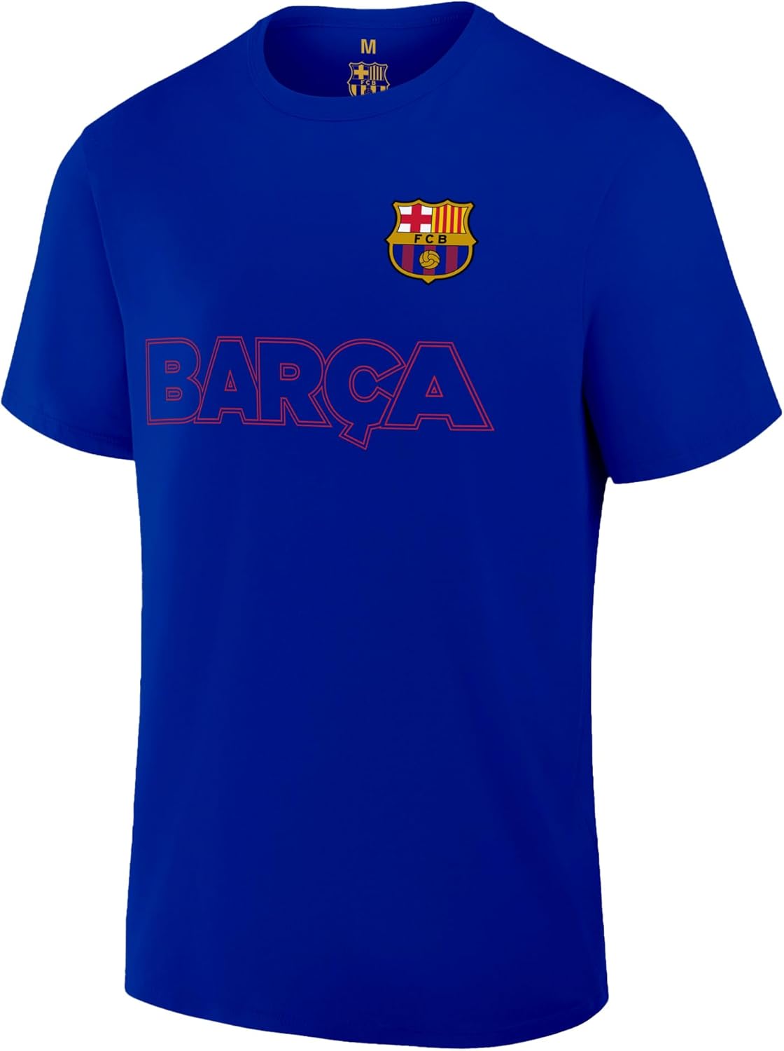 Icon Sports Barcelona FC Soccer Tee - Officially Licensed Unisex Adult Cotton Short Sleeve T-Shirt 119 Blue XL