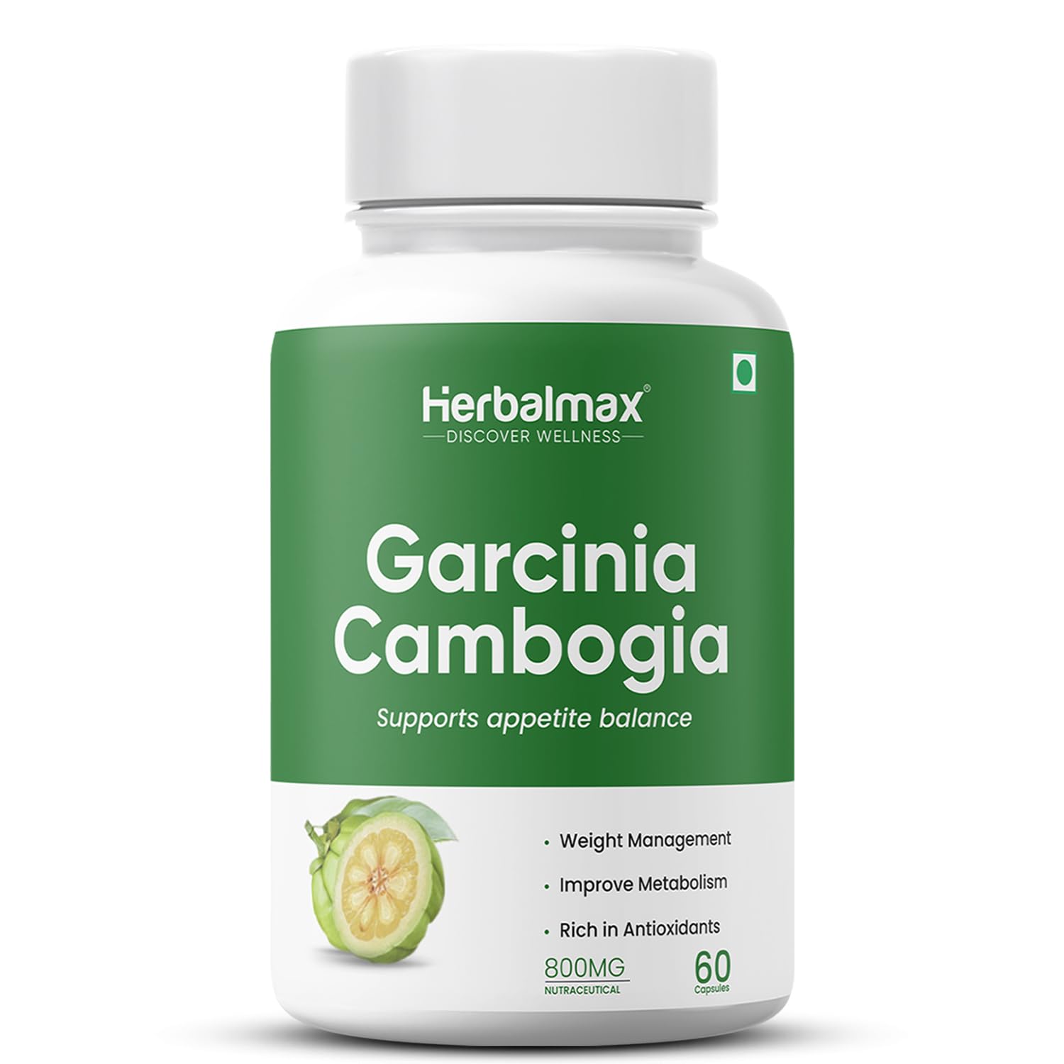 Herbal Max Garcinia Cambogia Capsules – 60 Veg Capsules | 60% HCA & Green Tea Extract | Supports Weight Management, Fat Burning, Digestion & Metabolism Herbal Max Garcinia Cambogia Capsules – 60 Veg Capsules | 60% HCA & Green Tea Extract | Supports Weight Management, Fat Burning, Digestion & Metabolism